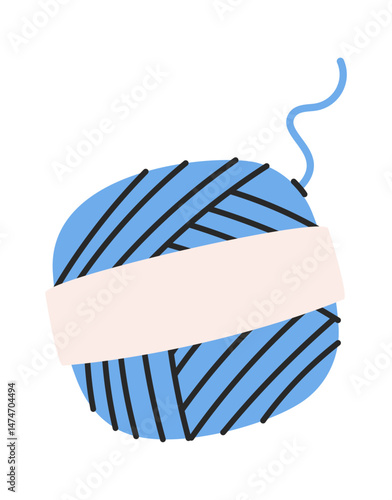 Packed wool yarn ball item