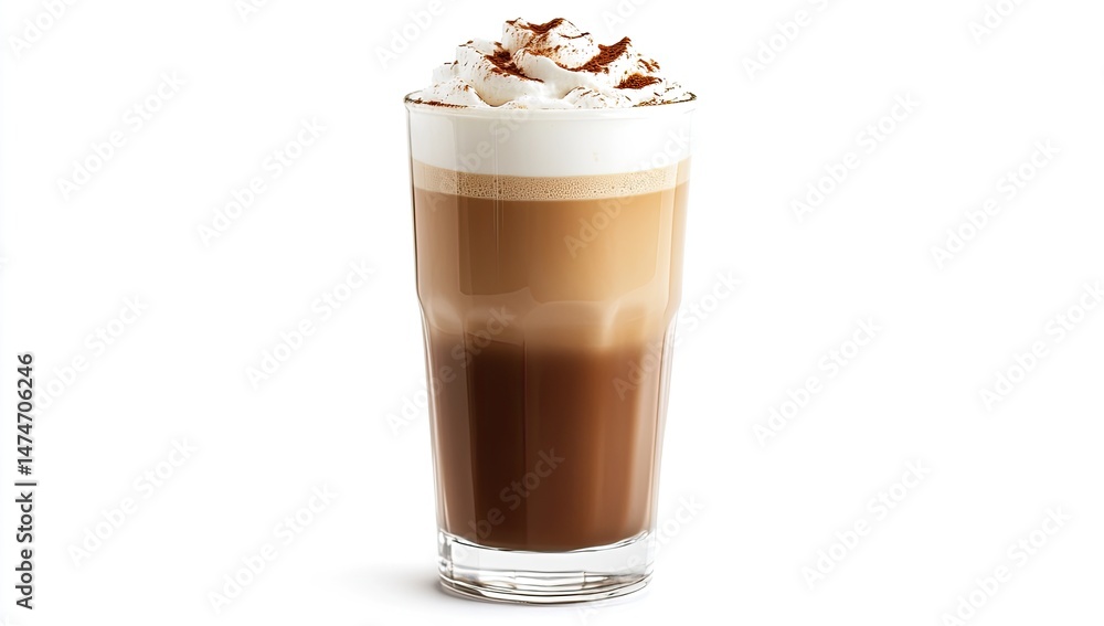Layered Coffee Drink with Whipped Cream Layered Coffee Drink with Whipped Cream