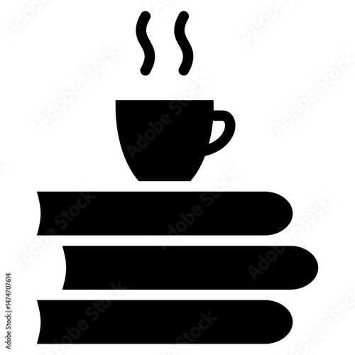 Book And Mug  Icon Element For Design