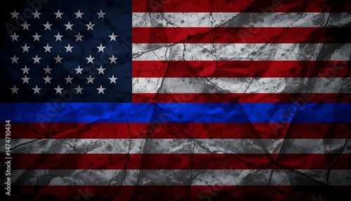 American Flag with Thin Blue Line: A Tribute to Law Enforcement
