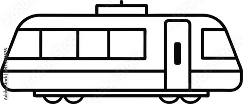 light rail vehicle vector illustration