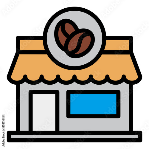 Coffee Shop  Icon Element For Design
