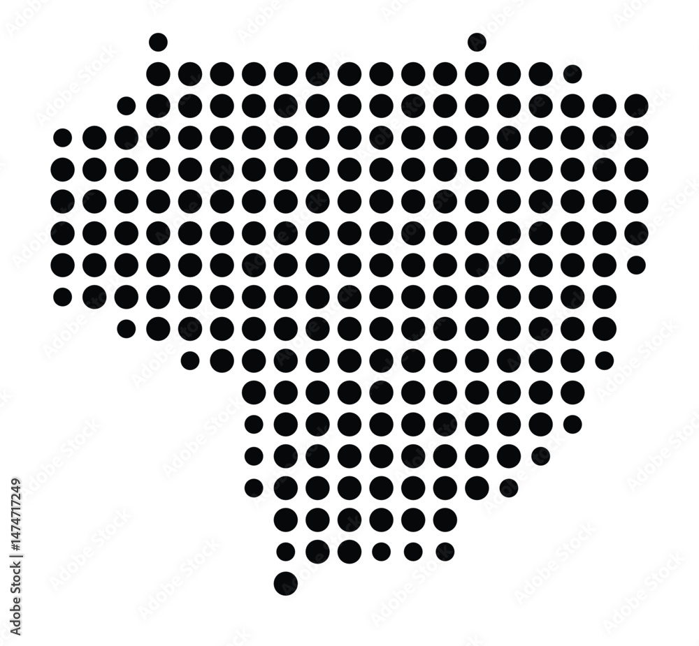 Symbol Map of the city Neuenhagen bei Berlin (Brandenburg, Germany) showing the city with a pattern of just a few black dots Symbol Map of the city Neuenhagen bei Berlin (Brandenburg, Germany) showing the city with a pattern of just a few black dots