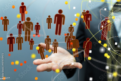 abstract social network scheme, which contains business people