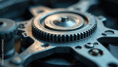 Wallpaper Mural Close-up of intricate, precisely machined metal parts Gleaming surface, showcasing high-quality craftsmanship , industrial design, machine, skilled labor Torontodigital.ca