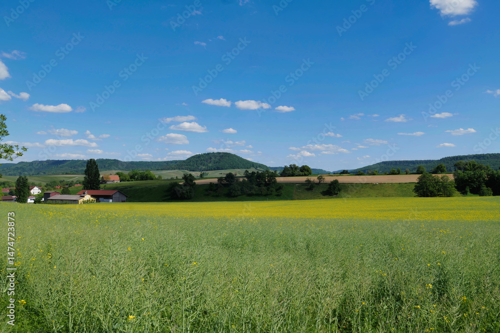 Beautiful Landscape in Hohenlohe Region near Pfedelbach and Baierbach, Baden-Weuerttemberg, Germany Beautiful Landscape in Hohenlohe Region near Pfedelbach and Baierbach, Baden-Weuerttemberg, Germany