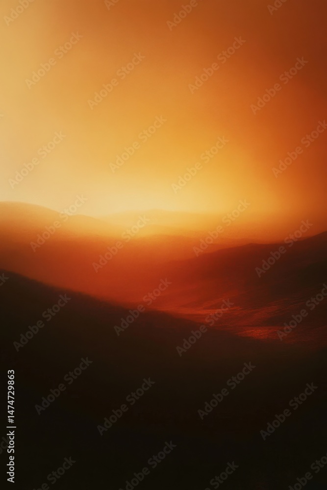 Obraz premium Mountain Range at Sunset