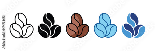 Coffee Bean  Icon Element For Design
