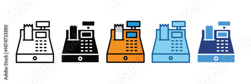 Cash Register  Icon Element For Design