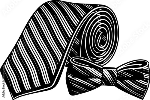 black tie isolated on white