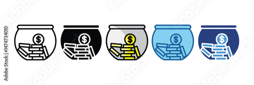 Tip Jar  Icon Element For Design