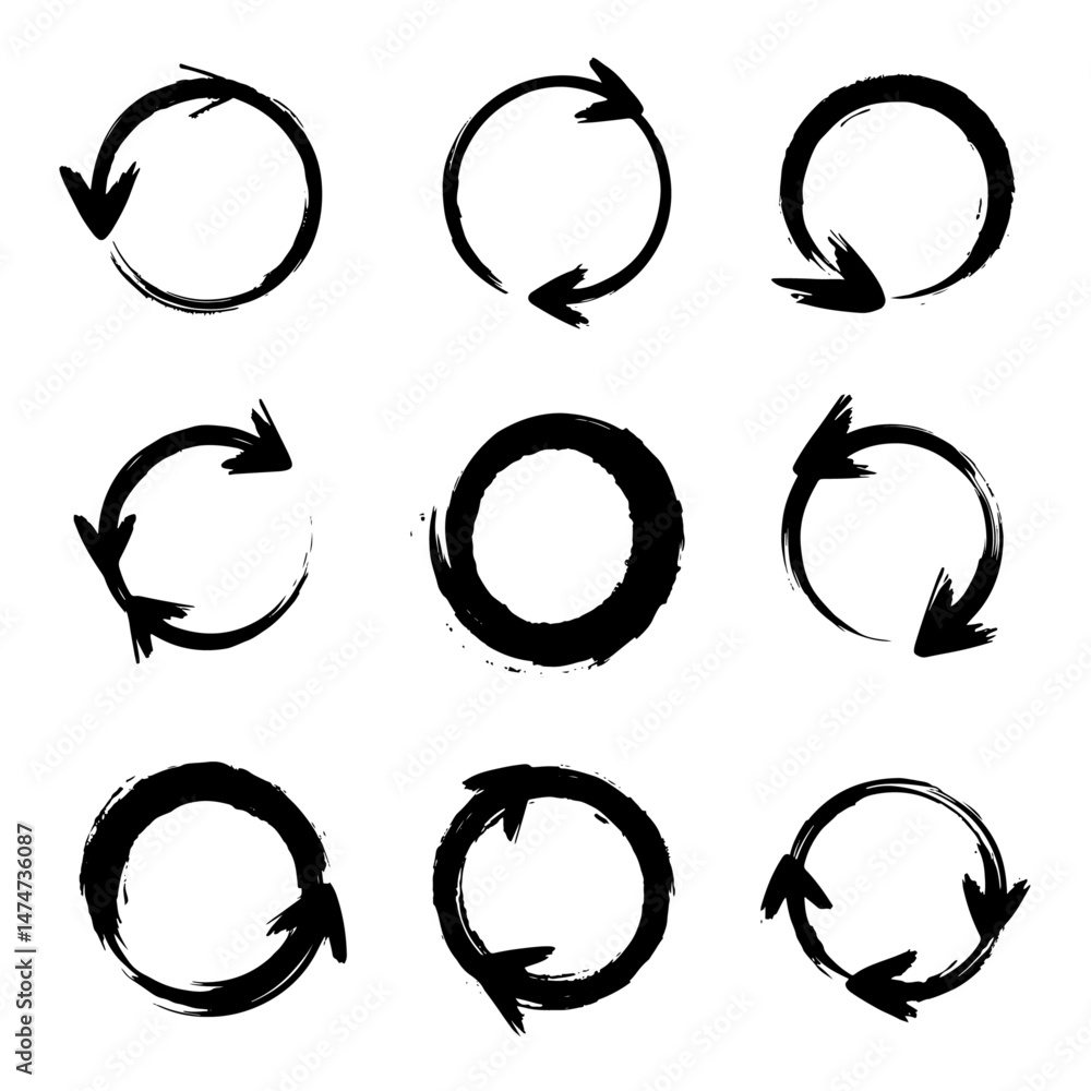 Vector hand drawn different arrow design with white background arrow mark icons