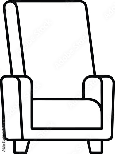 recliner chair icon vector illustration