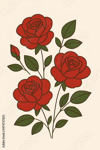 pattern with roses