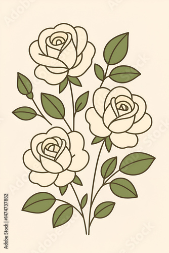 seamless pattern with roses