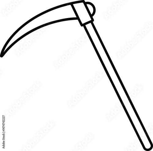 scythe icon vector illustration