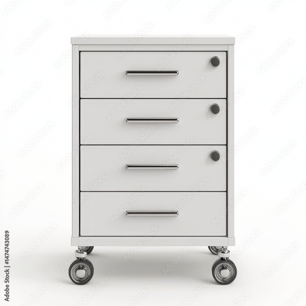 Modern Minimalist White Rolling Drawer Storage Unit for Home Office Modern Minimalist White Rolling Drawer Storage Unit for Home Office
