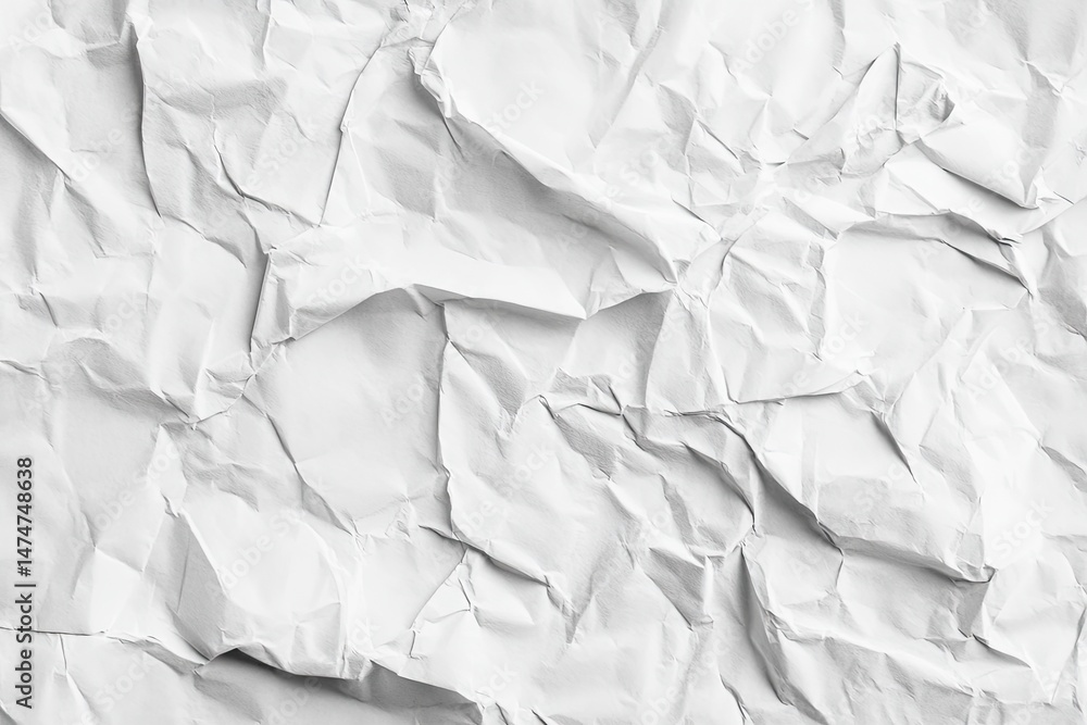 Obraz premium Crumpled white paper texture (4)