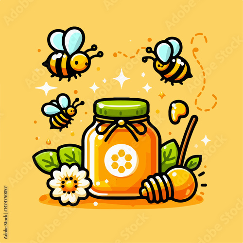 honey and bees