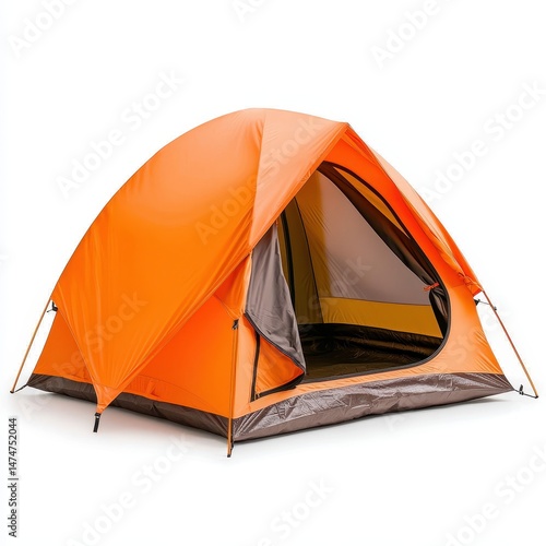 Bright Orange Tent for Outdoor Camping and Adventure Activities