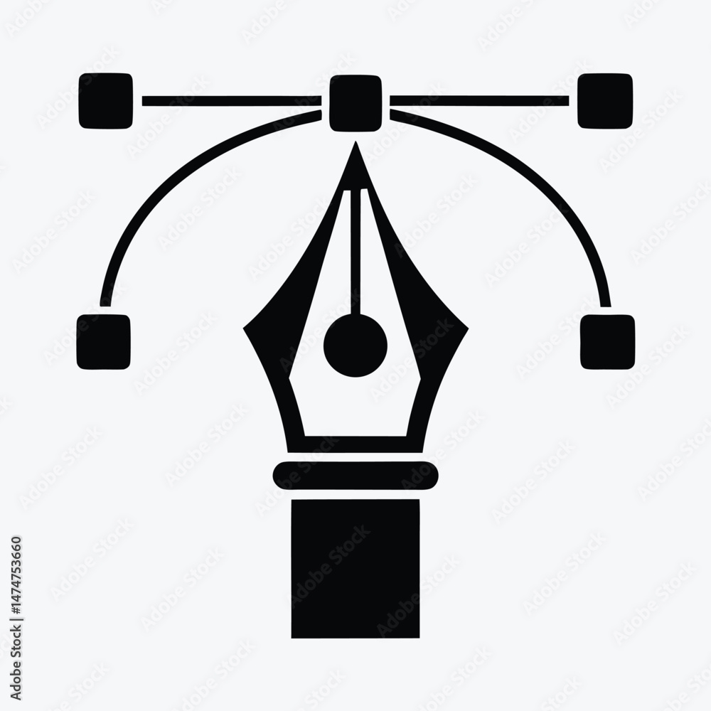 Vector Pen Tool Icon Isolated on Light Background for Graphic Design and Digital Illustration
Vector Pen Tool Icon Isolated on Light Background for Graphic Design and Digital Illustration