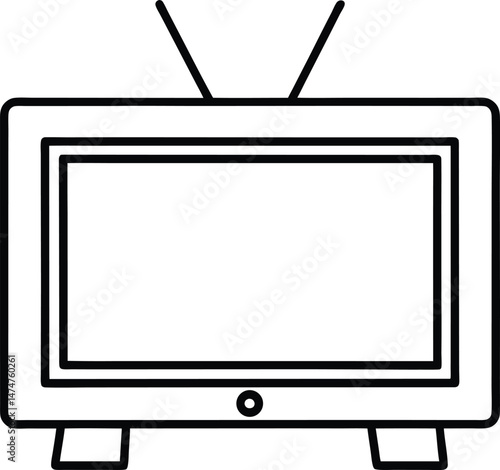 vector illustration of a tv
