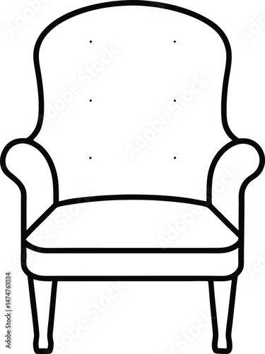 armchair vector illustration
