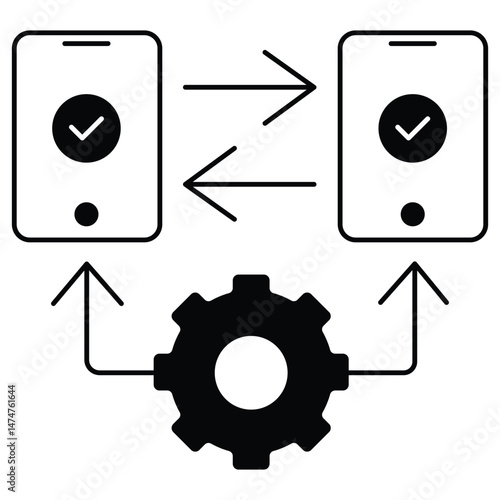 Cross-Platform Posting Icon. Vector icon Design