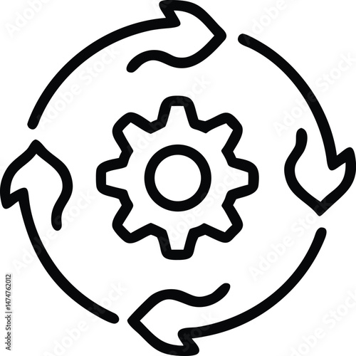 Design a 10-icon set in a clean line-art style focusing on environmental concepts. Include icons for: biodegradable materials, composting, air quality, clean oceans, renewable  enviroment-icon-set.eps