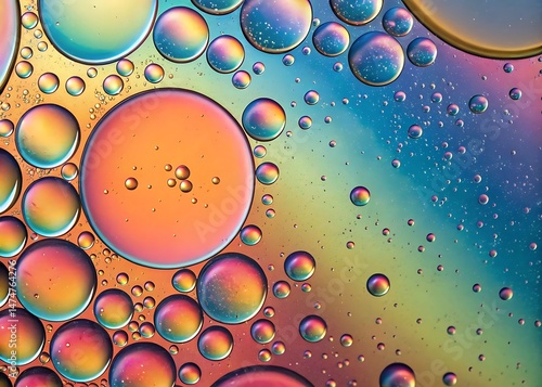 Wallpaper Mural Colorful Abstract Oil and Water Bubbles Macro Torontodigital.ca
