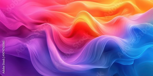 Wallpaper Mural Vibrant waves of color creating a mesmerizing abstract landscape in an artistic display Torontodigital.ca