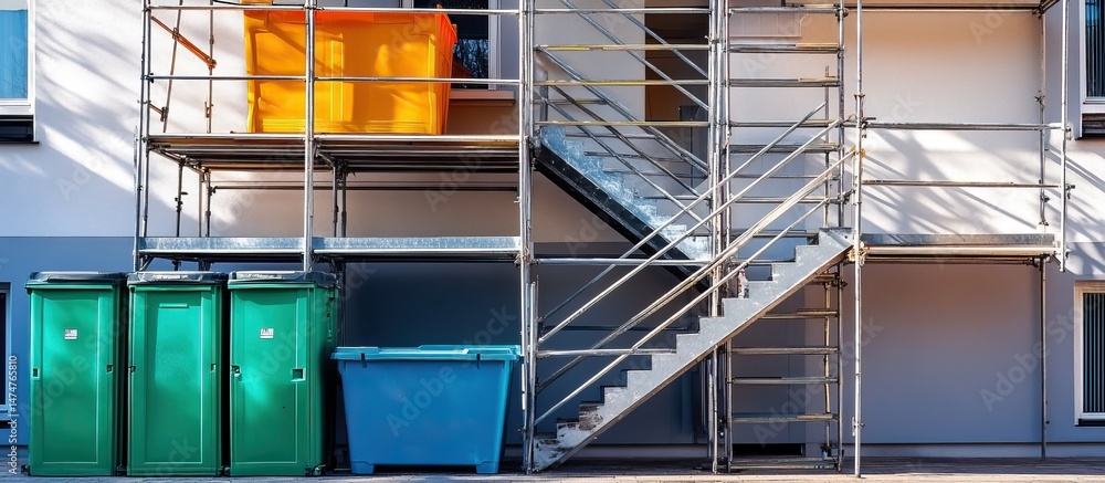 Fototapeta premium Scaffolding and Construction