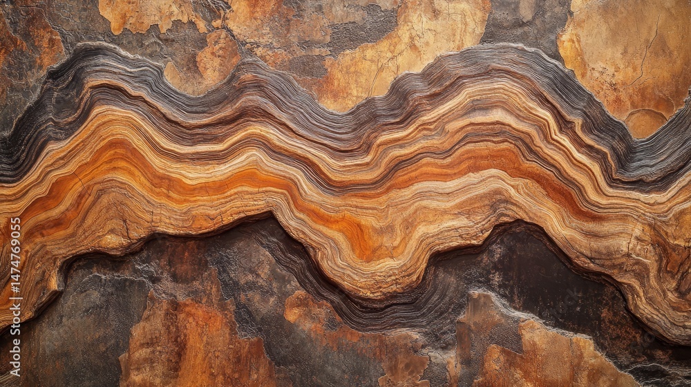 Obraz premium Close up of a rock texture with varied colors creating a rainbow