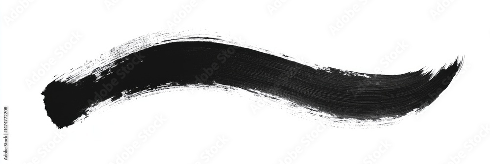 Fototapeta premium Dark, flowing brushstroke