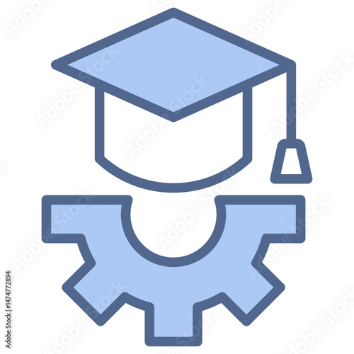 Adaptive Learning Blue Icon