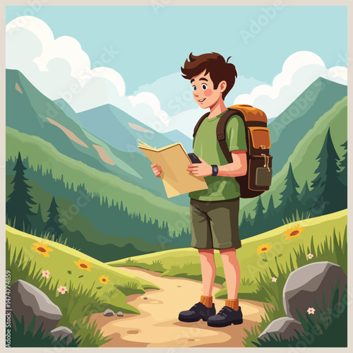 Explore the World with Geocaching – Solid Color T-shirt Design Featuring Fun Typography, GPS, Treasure Box, and Geocache Elements for Adventure Lovers
