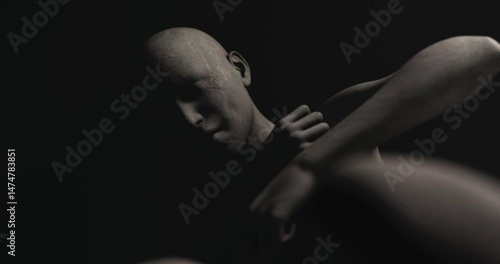 Person dancing in dimlylit room, suitable for dance tutorials, artistic expression, mystery themes, mood boards, dance classes, and creativity concepts.