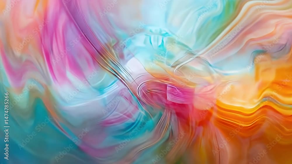 Vibrant Swirl of Fluid Colors Abstract Background in Pink Orange Yellow and Cyan Vibrant Swirl of Fluid Colors Abstract Background in Pink Orange Yellow and Cyan