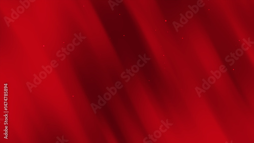 Red Abstract Background with Light Streaks and Subtle Dust Particles.
