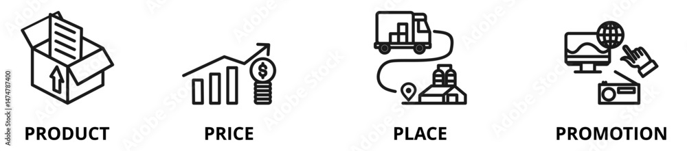 Marketing Mix vector icon illustration concept Marketing Mix vector icon illustration concept