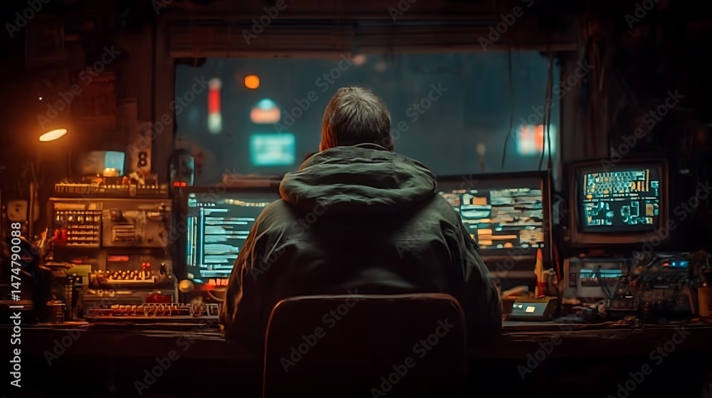 Obraz premium hacker