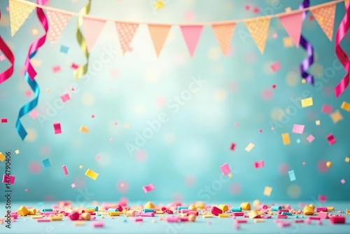 Vibrant congratulations banner with colorful streamers and confetti, perfect for celebrations , festive banner, texture, vivid