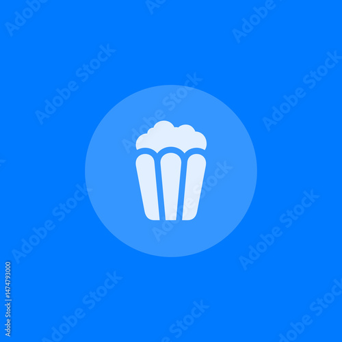 Filled Popcorn Circle Icon
