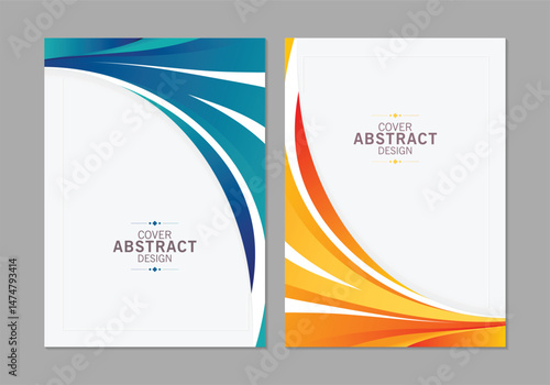 two modern abstract cover designs. Ideal for brochures, flyers, presentations, or other design projects