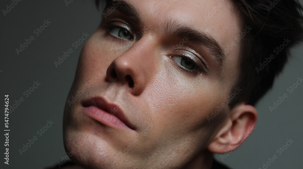 Fototapeta premium Man with makeup.
