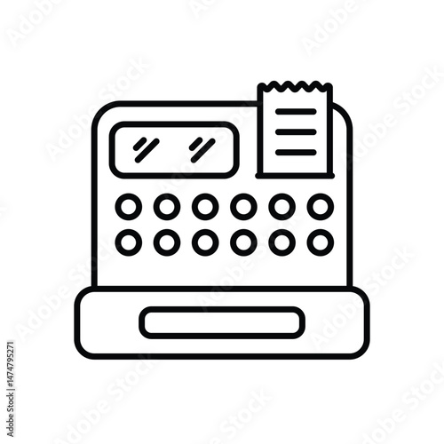 Cash Register Vector icon