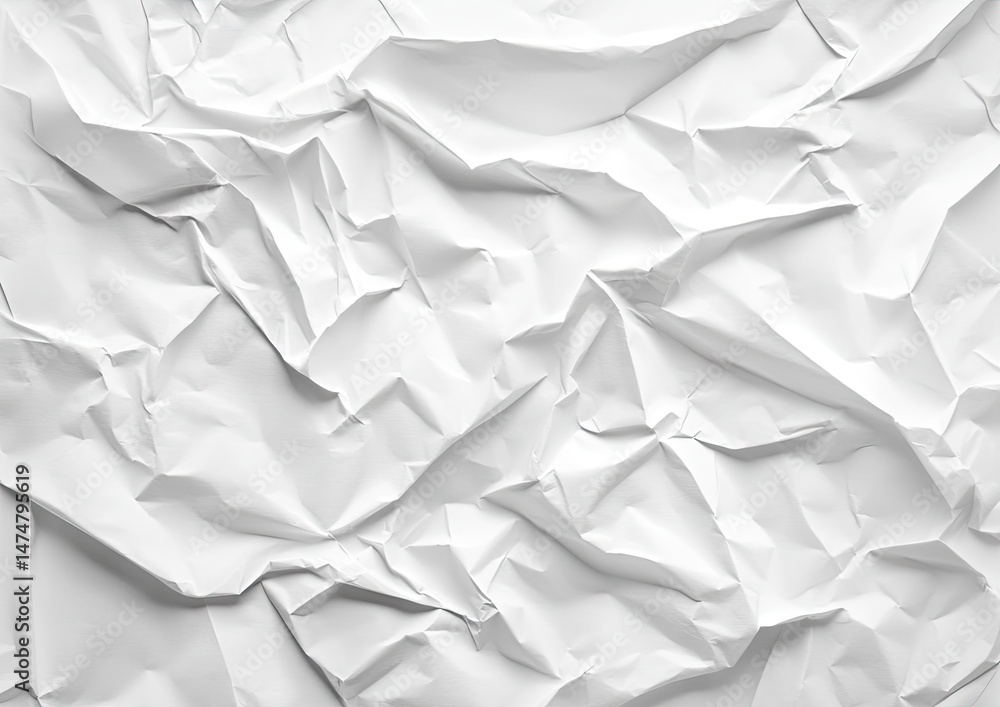 Obraz premium Wrinkled white paper texture