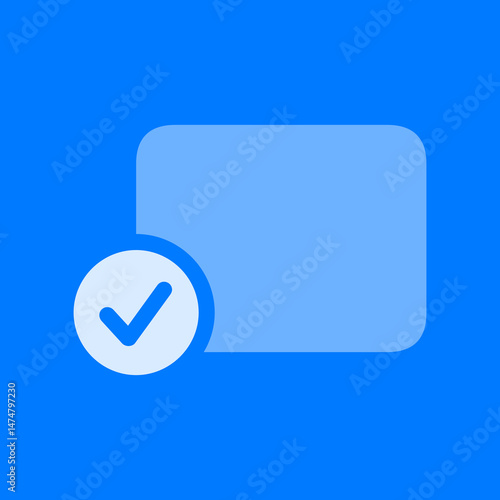 Rectangle Filled Badge Checkmark