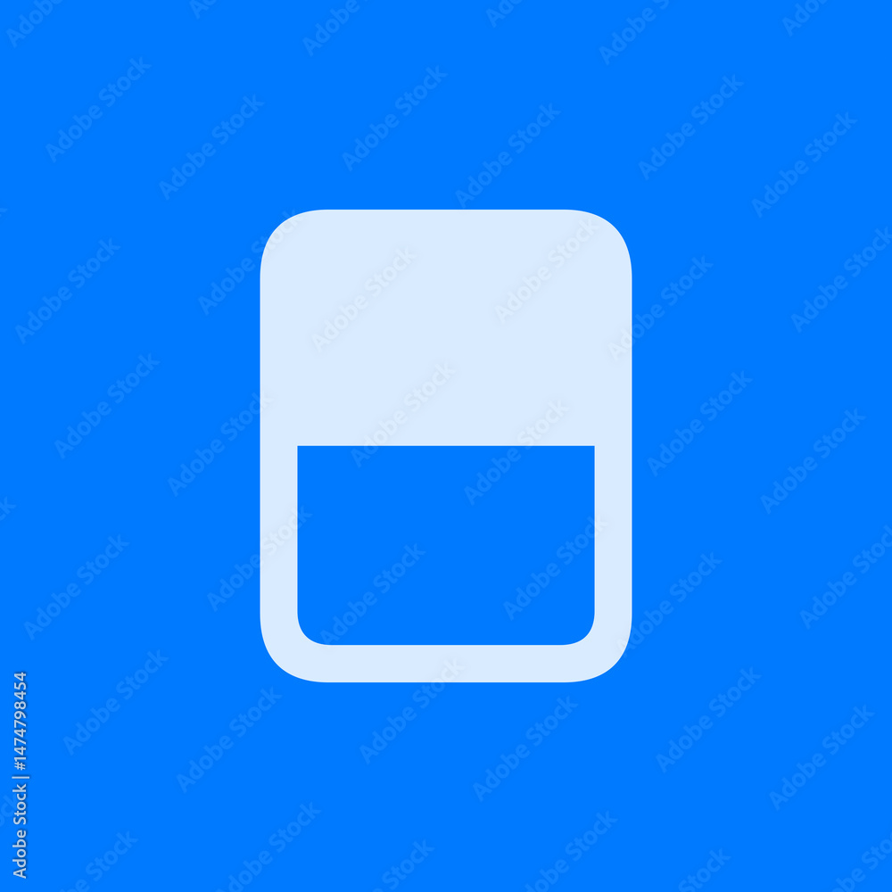 Rectangle Portrait Top Half Filled Rectangle Portrait Top Half Filled