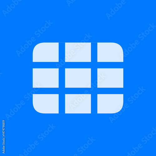 Rectangle Split 3x3 Filled
